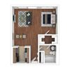 Colesville Towers Apartments Studio bedroom floorplan 560 sq ft
